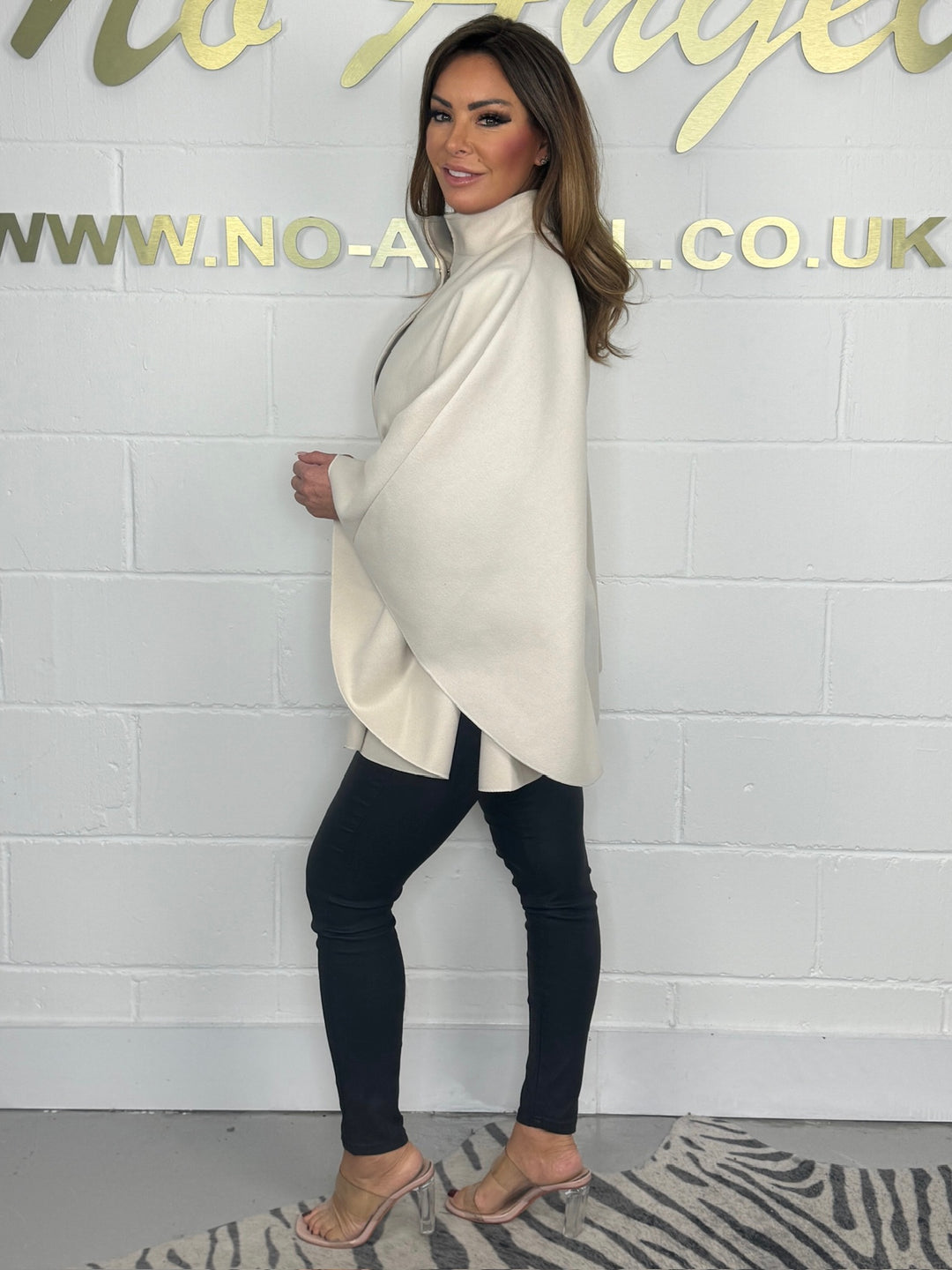 Gold Button Belted Cape (8 Colours)