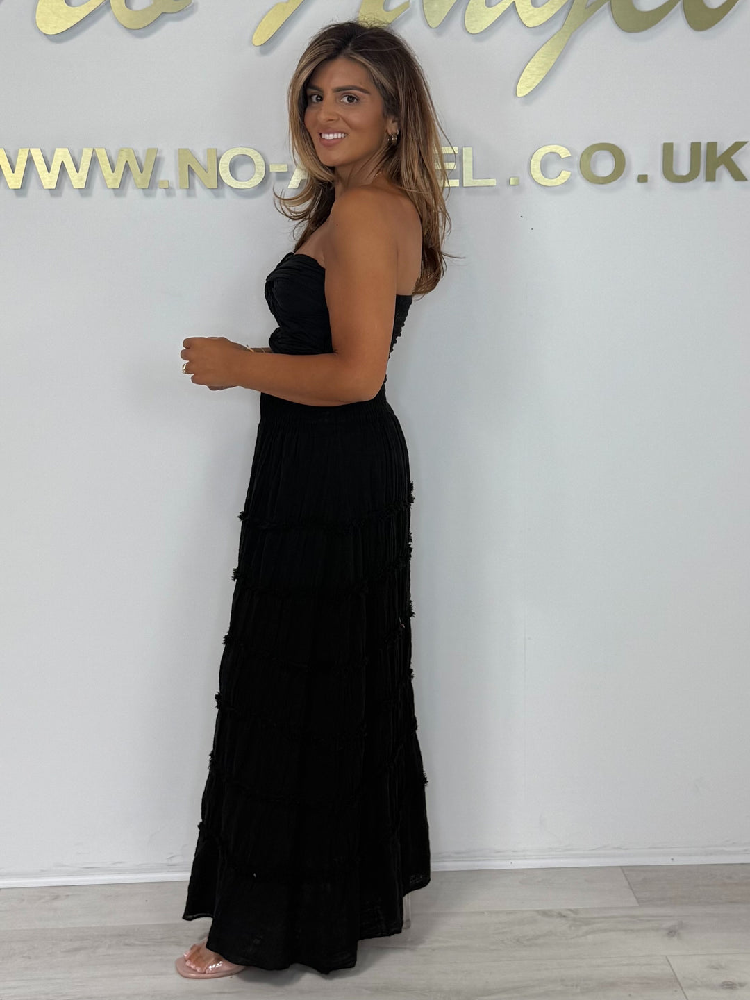 Knot Front Detail Raw Edge Detail Maxi Dress (5 Colours)
