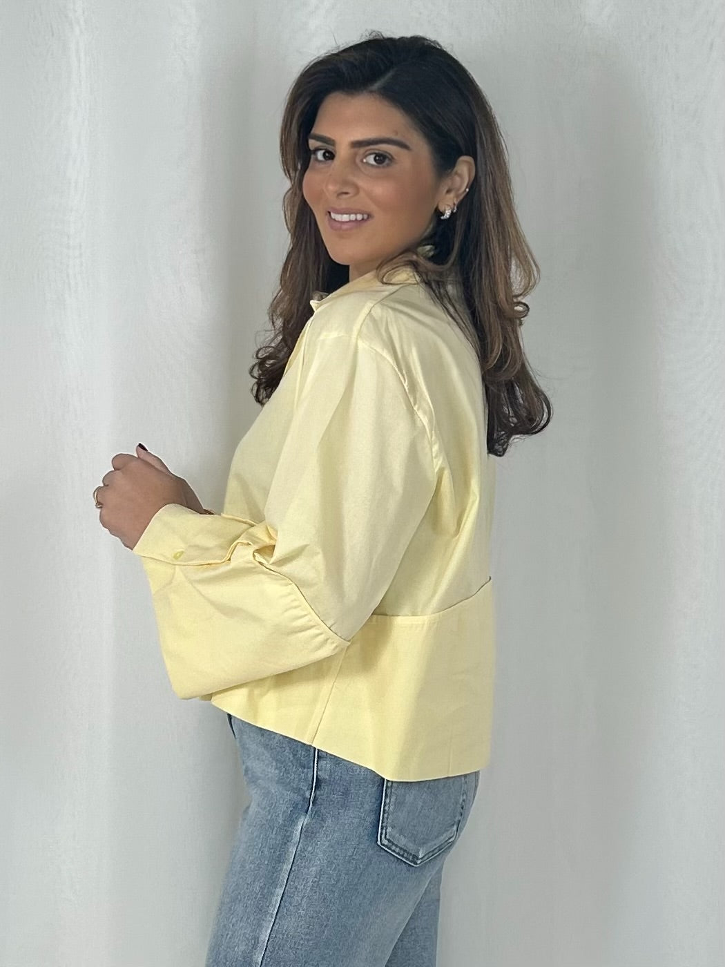 Wide Sleeve Collared Button Up Shirt (4 Colours)