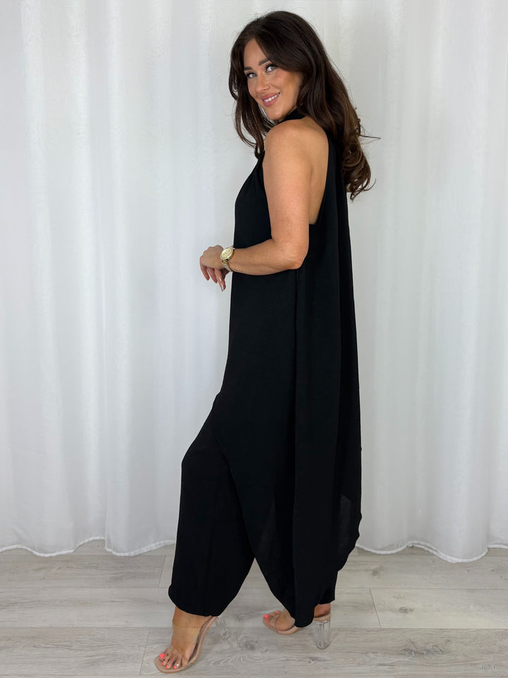 Halter Neck Long Asymmetric Top And Harem Trouser Co-Ord (8 Colours)