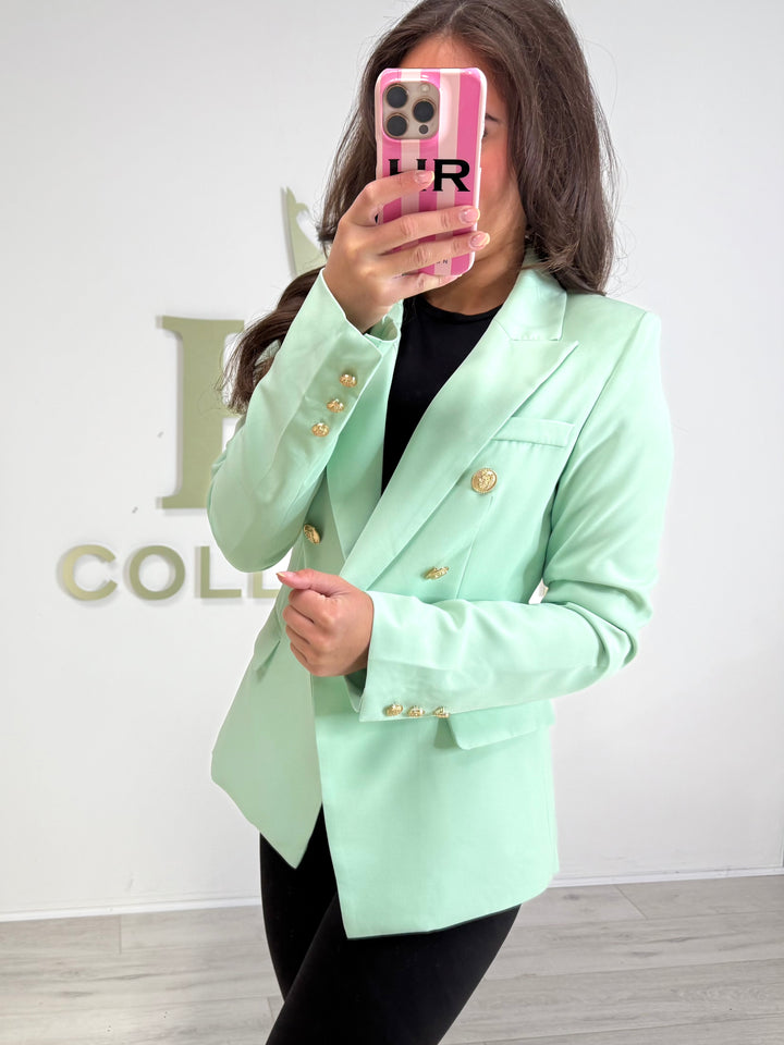 Gold Button Double Breasted Blazer (4 Colours)