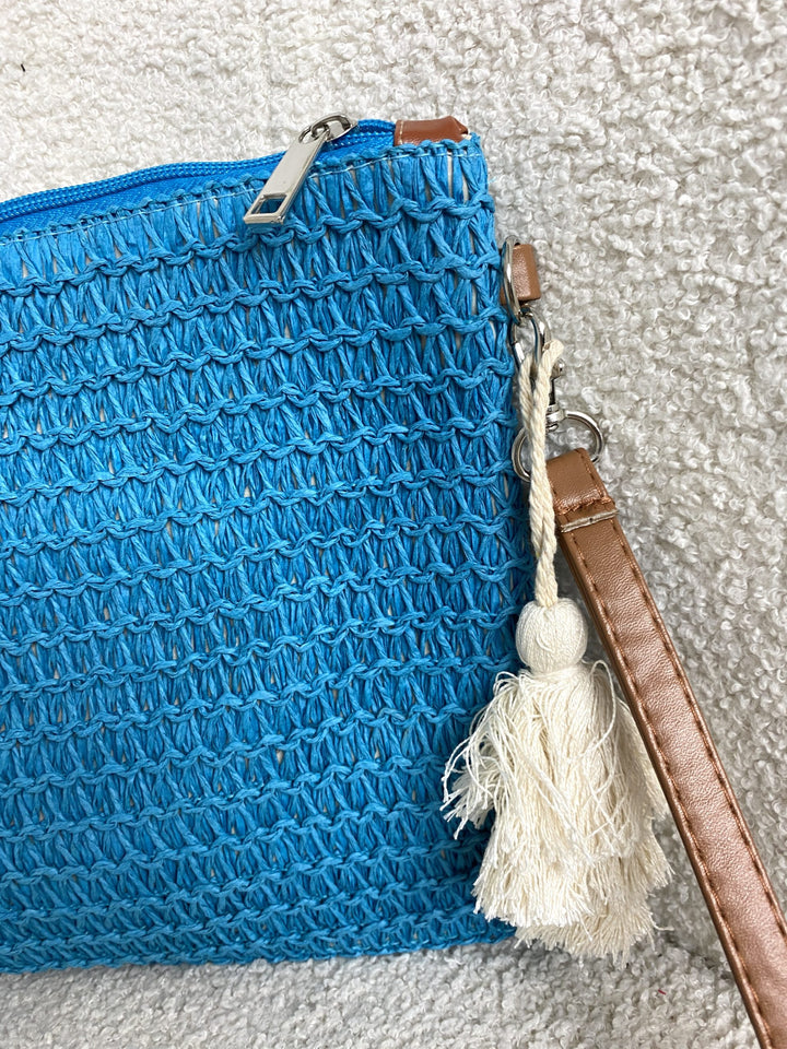 Woven Straw Tassel Clutch Bag (2 Colours)