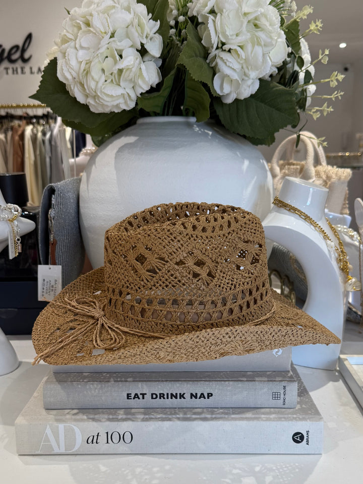 Cowboy Straw Patterned Hat (4 Colours)