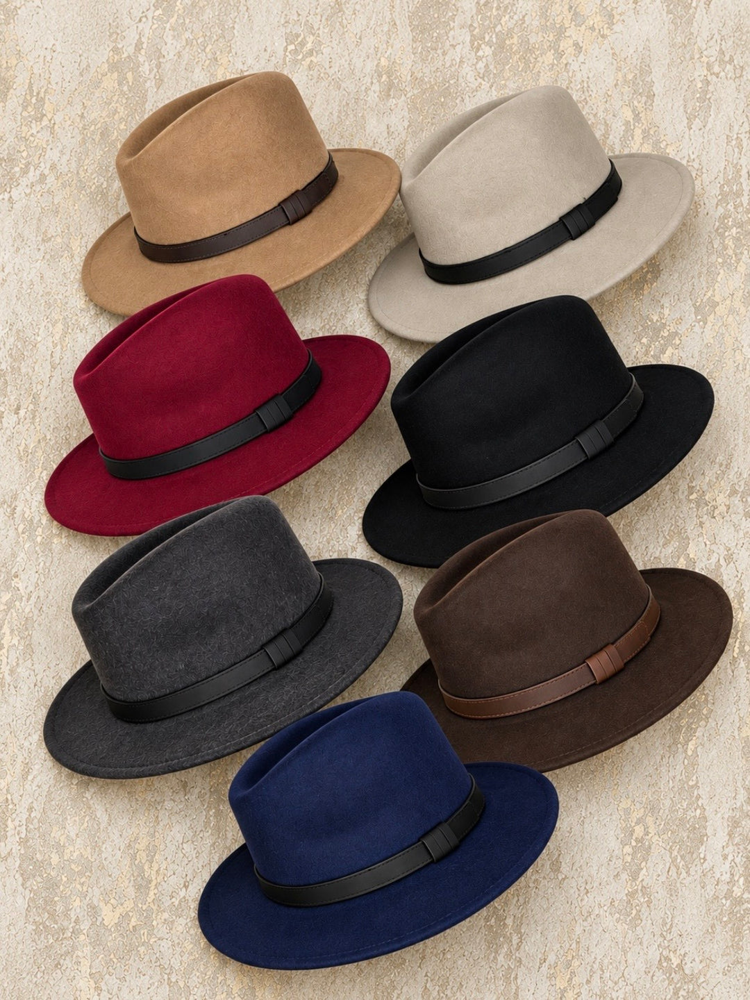 Thin Leather Strap Fedora Hat (7 Colours)
