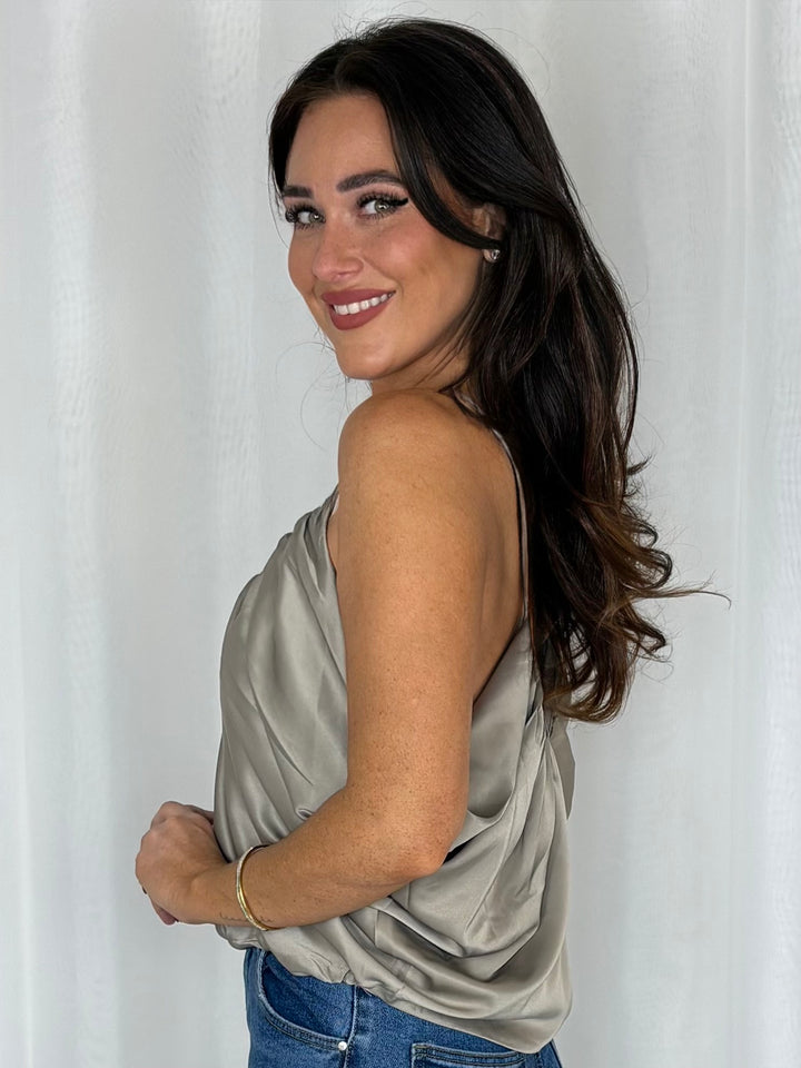 Draped Satin Cami Top (3 Colours)