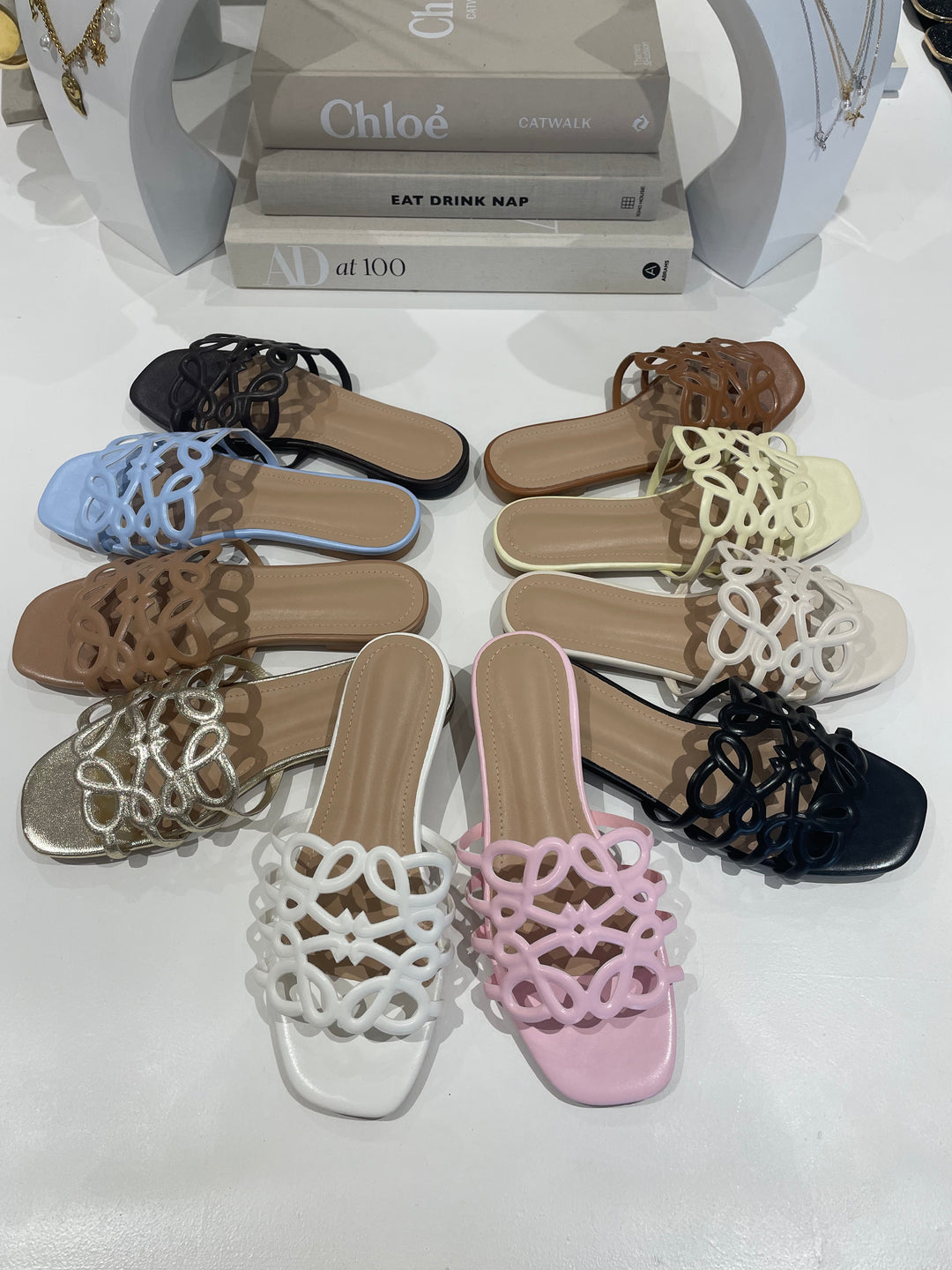 Thick Swirl Design Sliders (10 Colours)