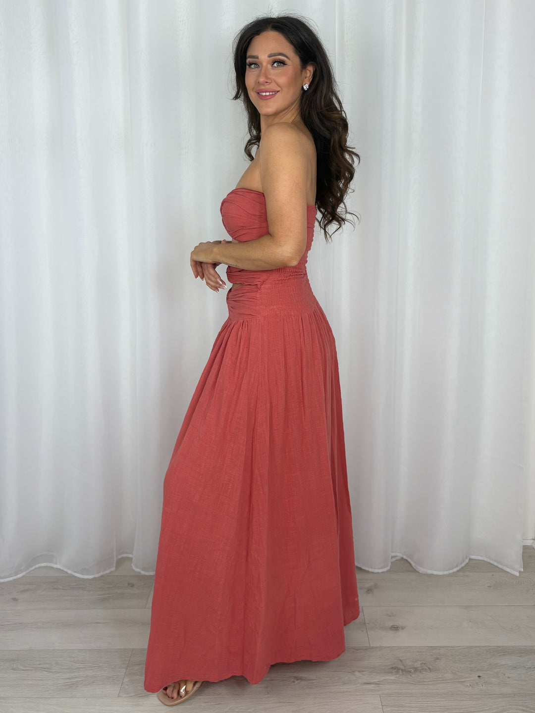 Knot Front Detail Bandeau Maxi Dress (5 Colours)