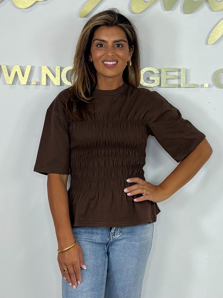 Smocked Peplum T-Shirt (3 Colours)