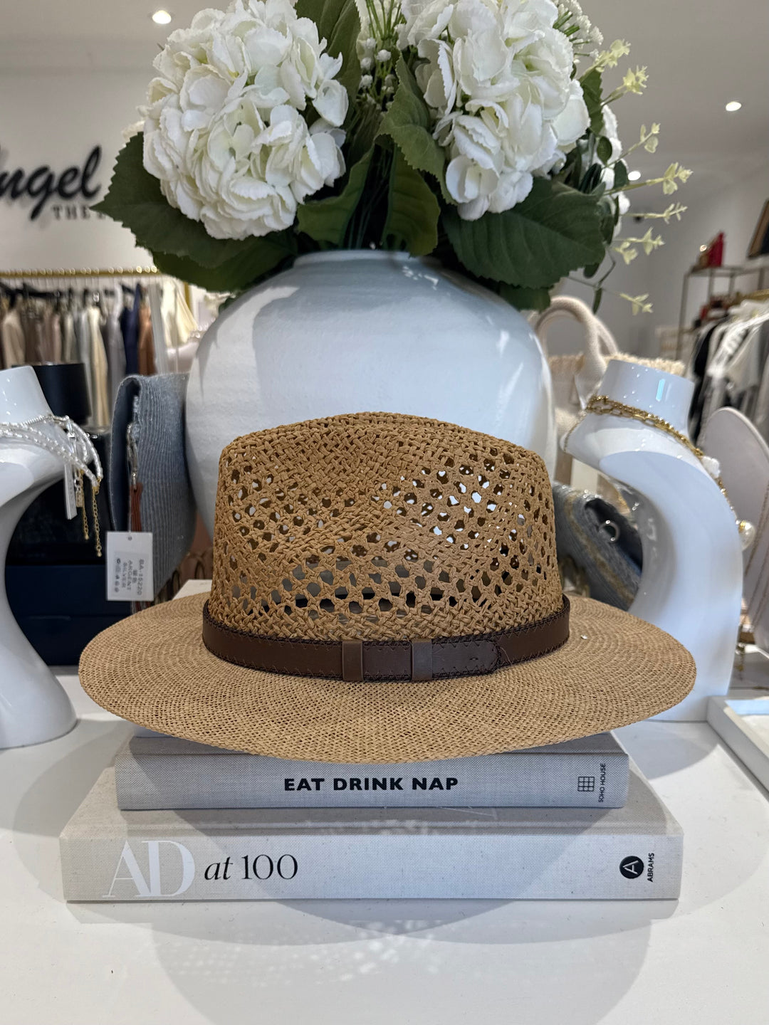 Woven Straw Belted Fedora Hat (3 Colours)