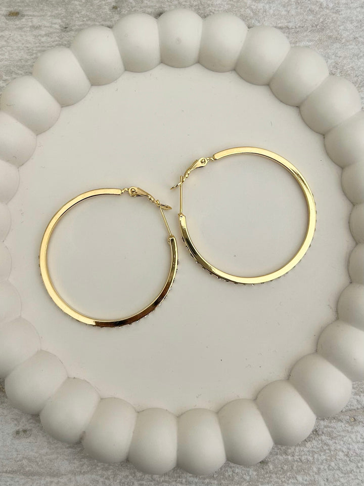 Diamante Hoops (2 Colours)