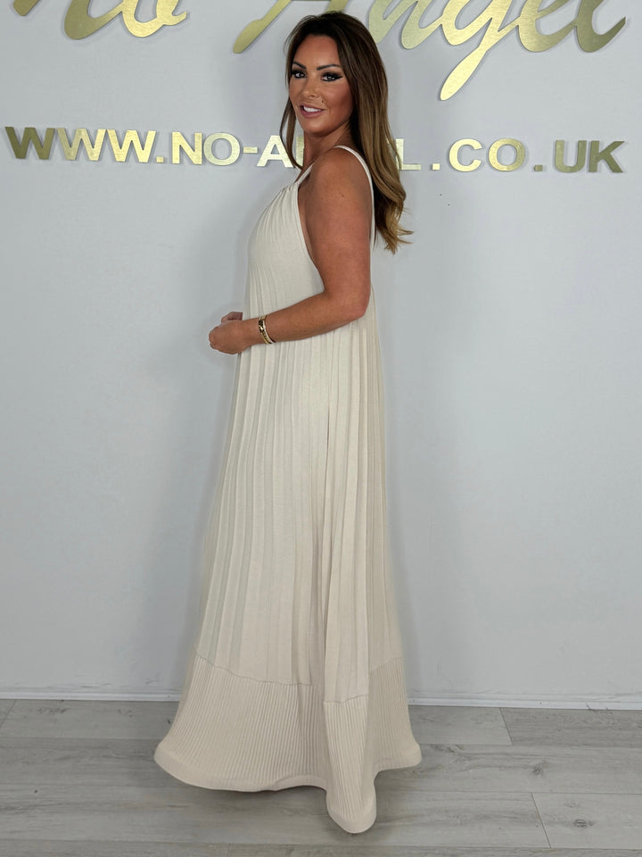 Spaghetti Strap Pleated Maxi Dress (5 Colours)