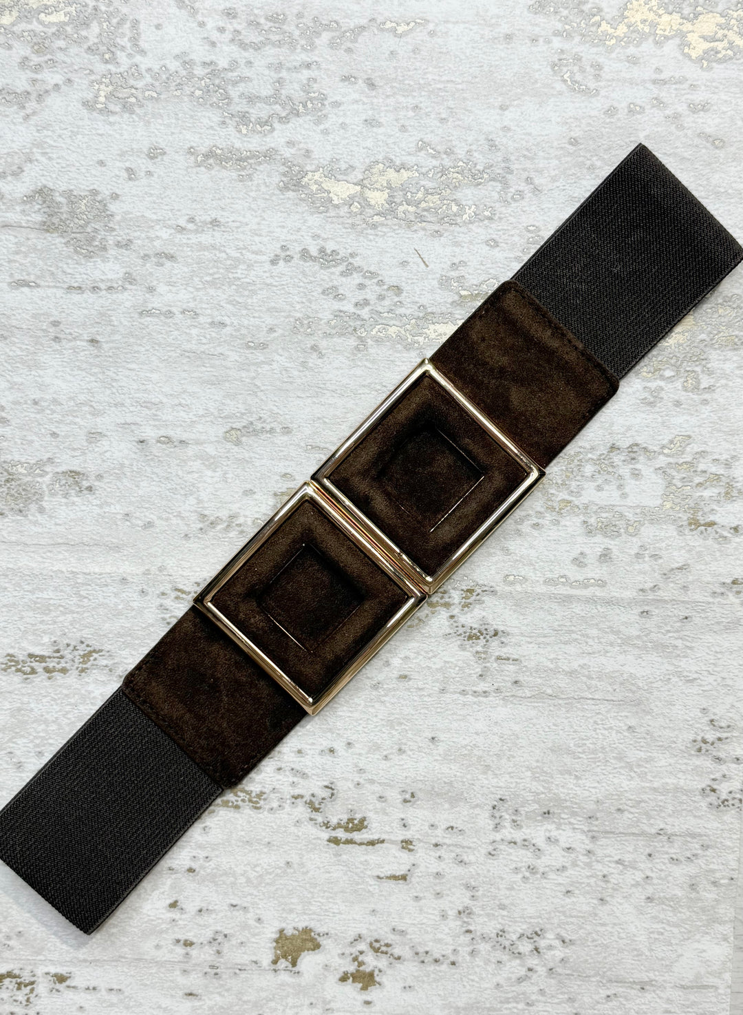 Suedette Squared Detail Interlock Belt (5 Colours)