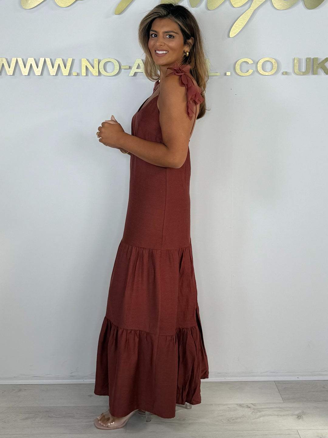 Flower Tie Straps V-Neck Maxi Dress (2 Colours)