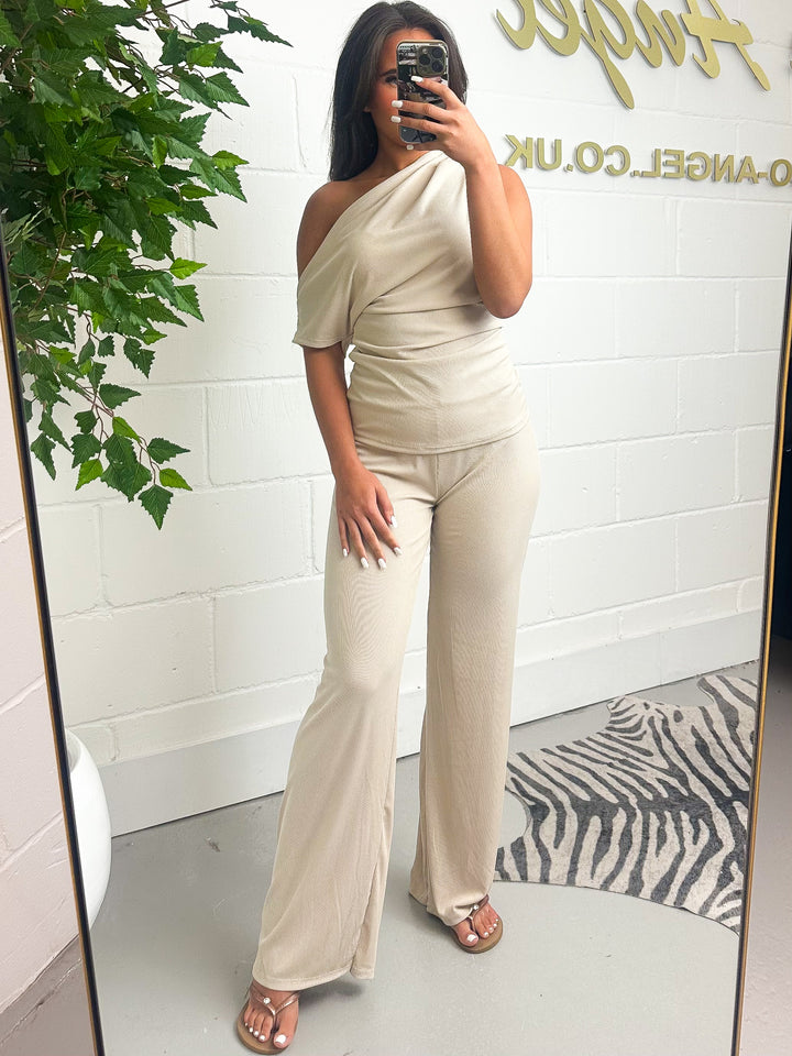 Slash Neck Trouser Co-ord ( 4 Colours )