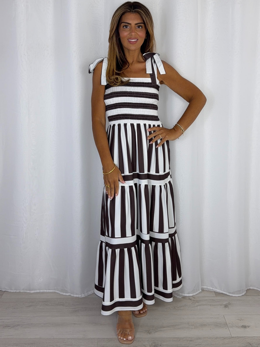 Striped Smocked Dress (3 Colours)