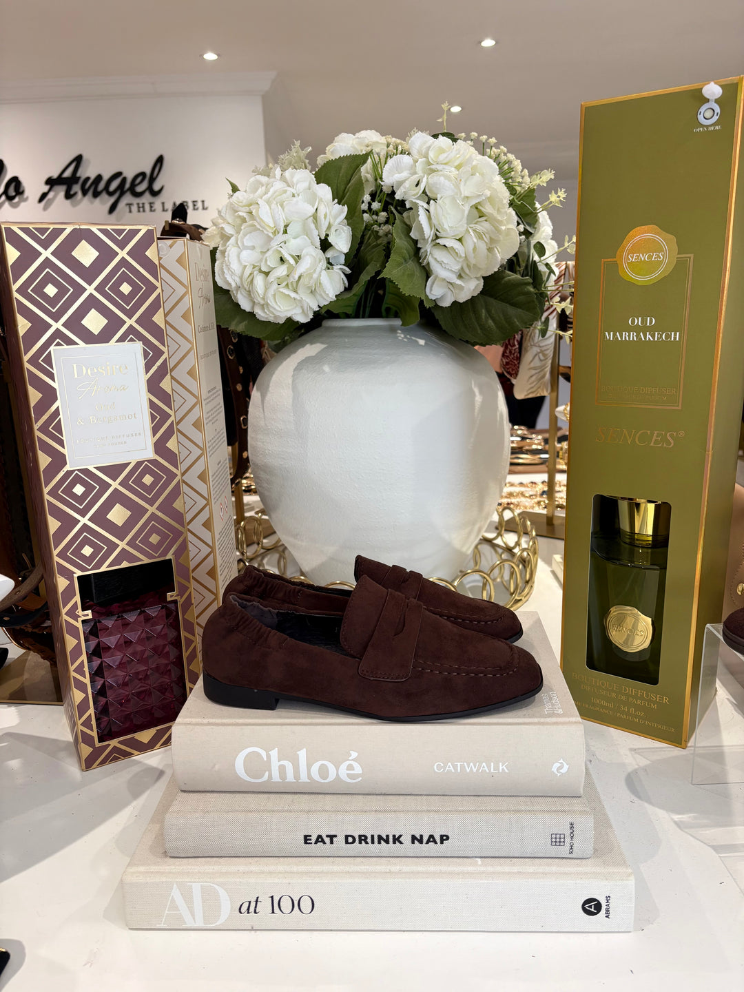 Brown Loafer With Elastic Back