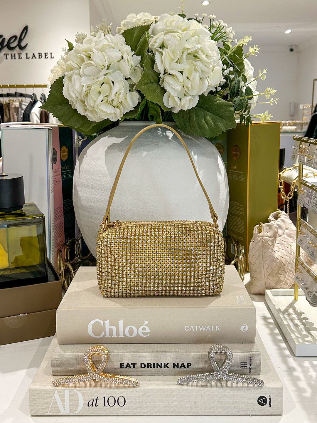 Diamante Box Zip Up Mini Bag (3 Colours)