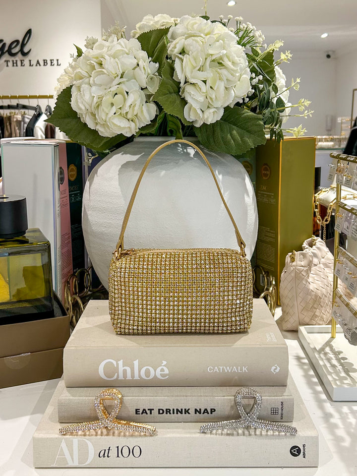 Diamante Box Zip Up Mini Bag (3 Colours)