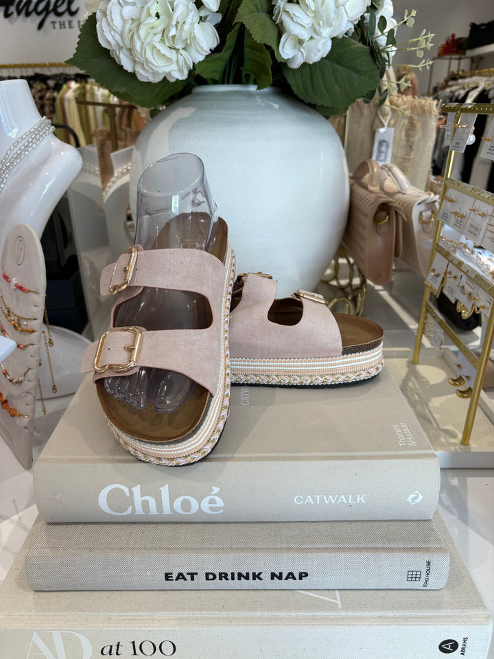 Double Buckle Platform Sandals (2 Colours)