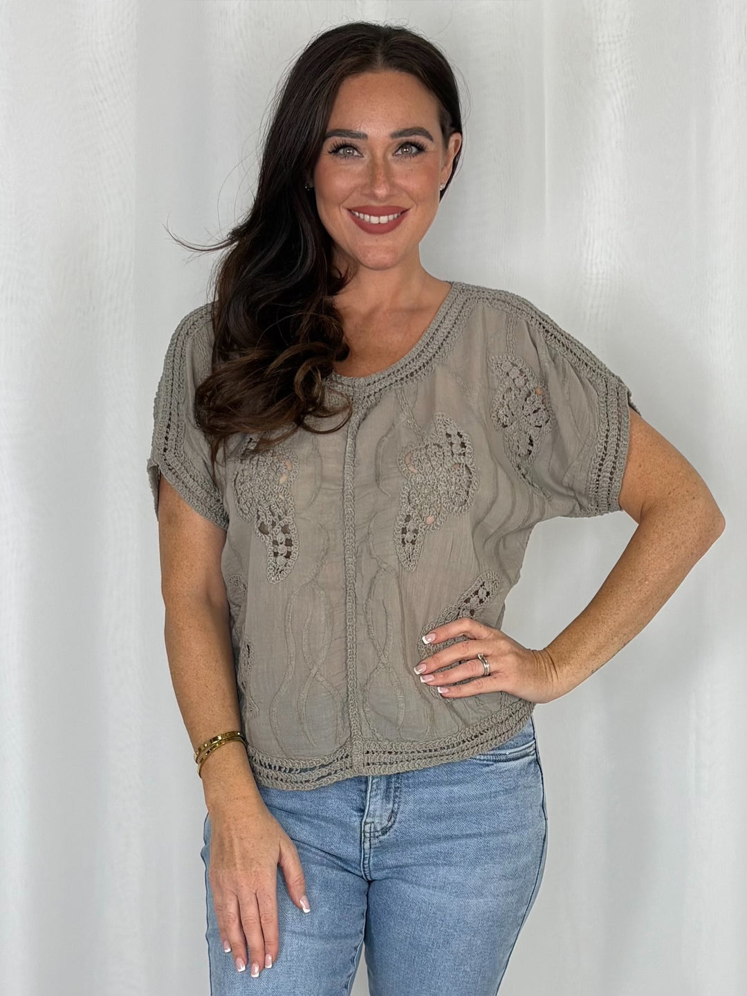 Crochet Round Neck Top (5 Colours)