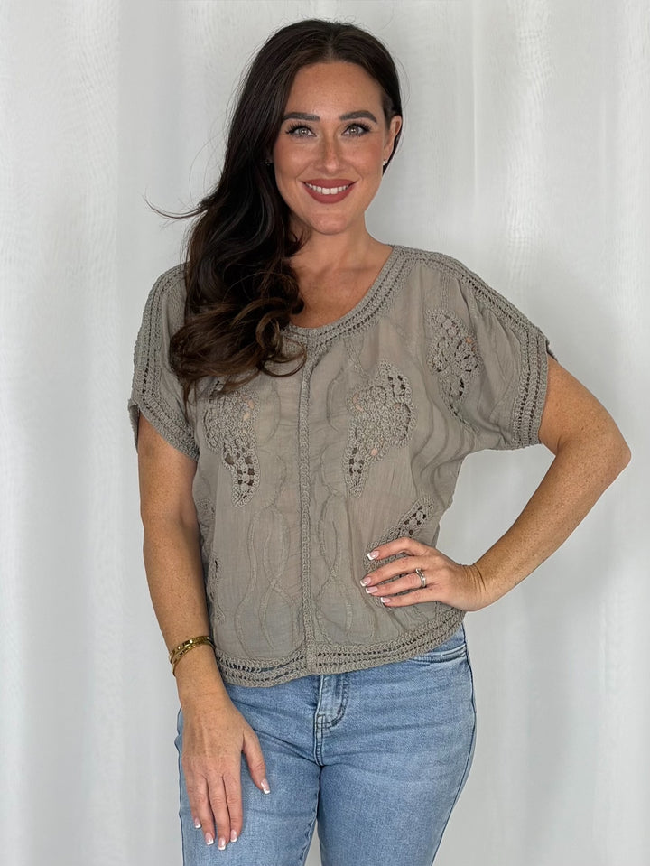 Crochet Round Neck Top (5 Colours)