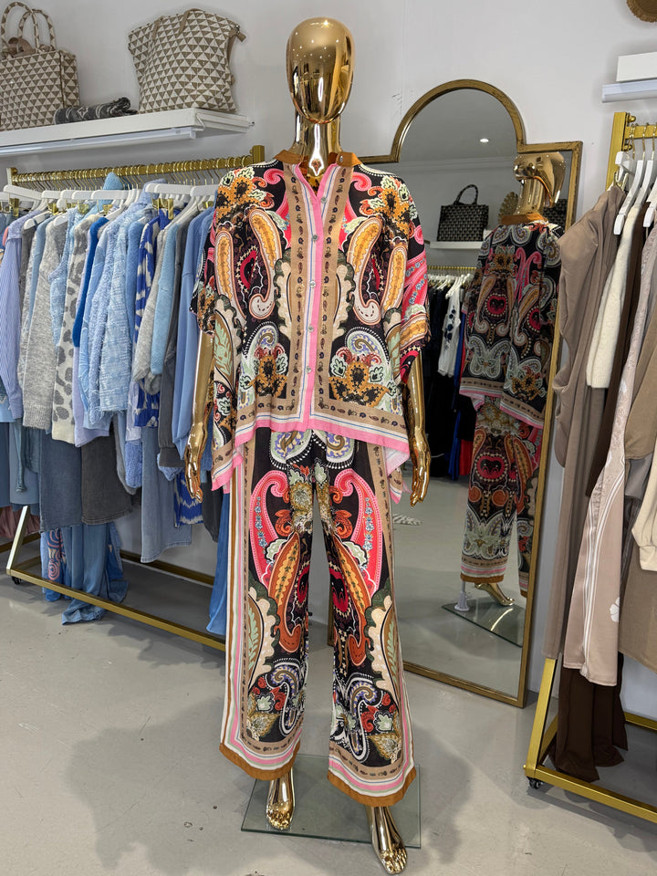 Multi-Coloured Printed Shirt & Trouser Co-Ord (2 colours)