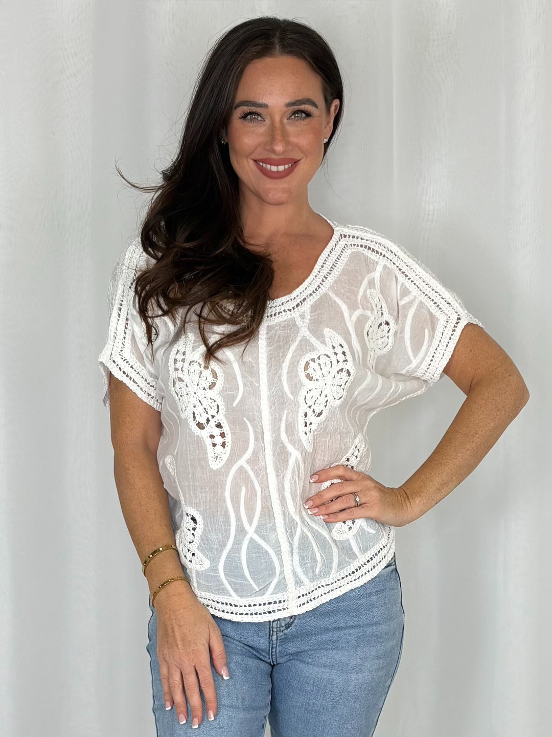 Crochet Round Neck Top (5 Colours)