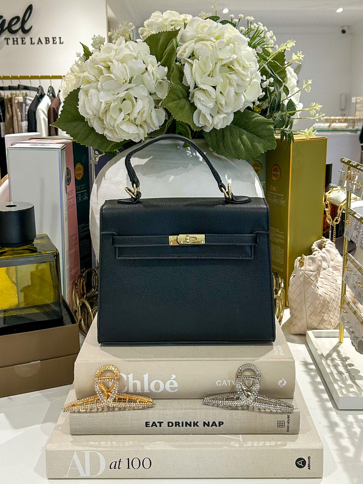 Buckle Front Faux Leather Gold Hardware Large Bag (3 Colours)