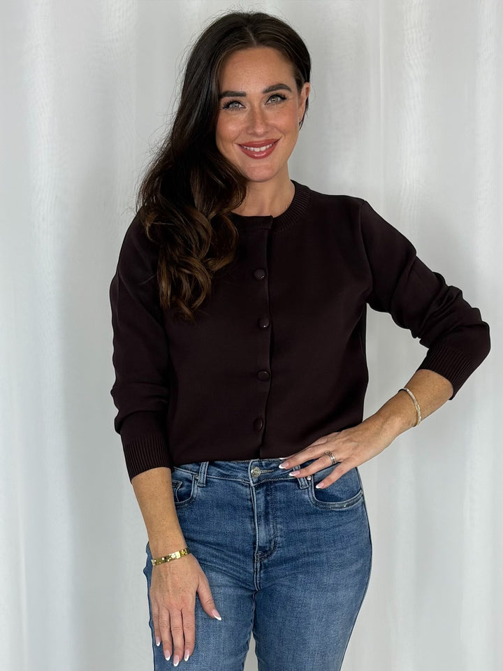 Flat Knit Button Up Cardigan (4 Colours)