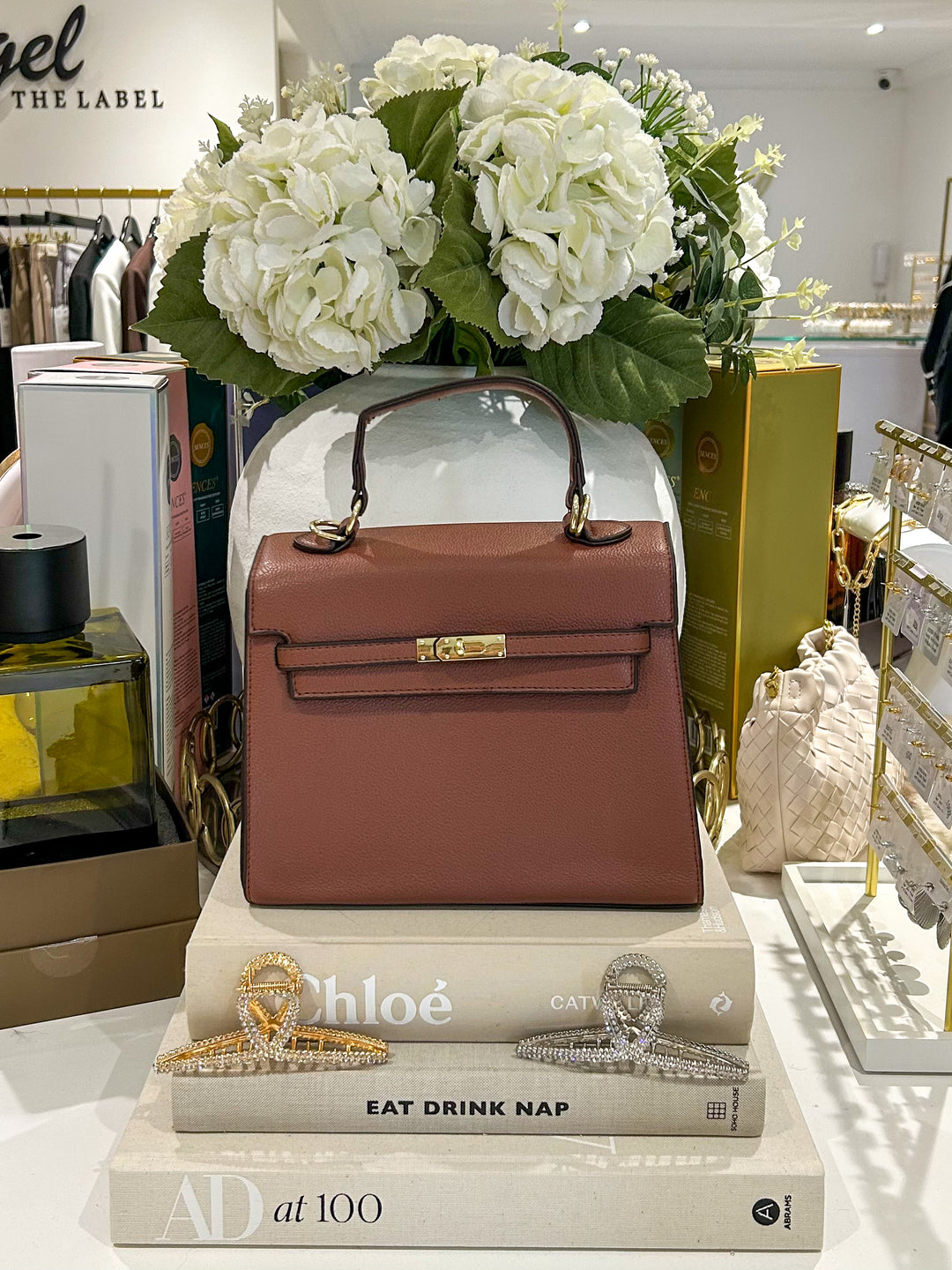 Buckle Front Faux Leather Gold Hardware Large Bag (3 Colours)