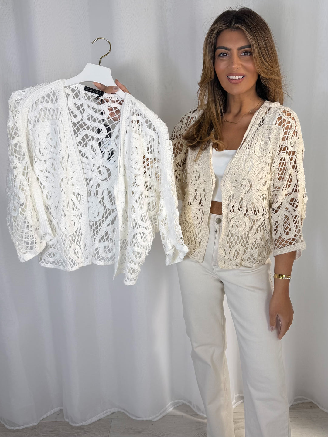 Crochet Batwing Cardigan (2 Colours)