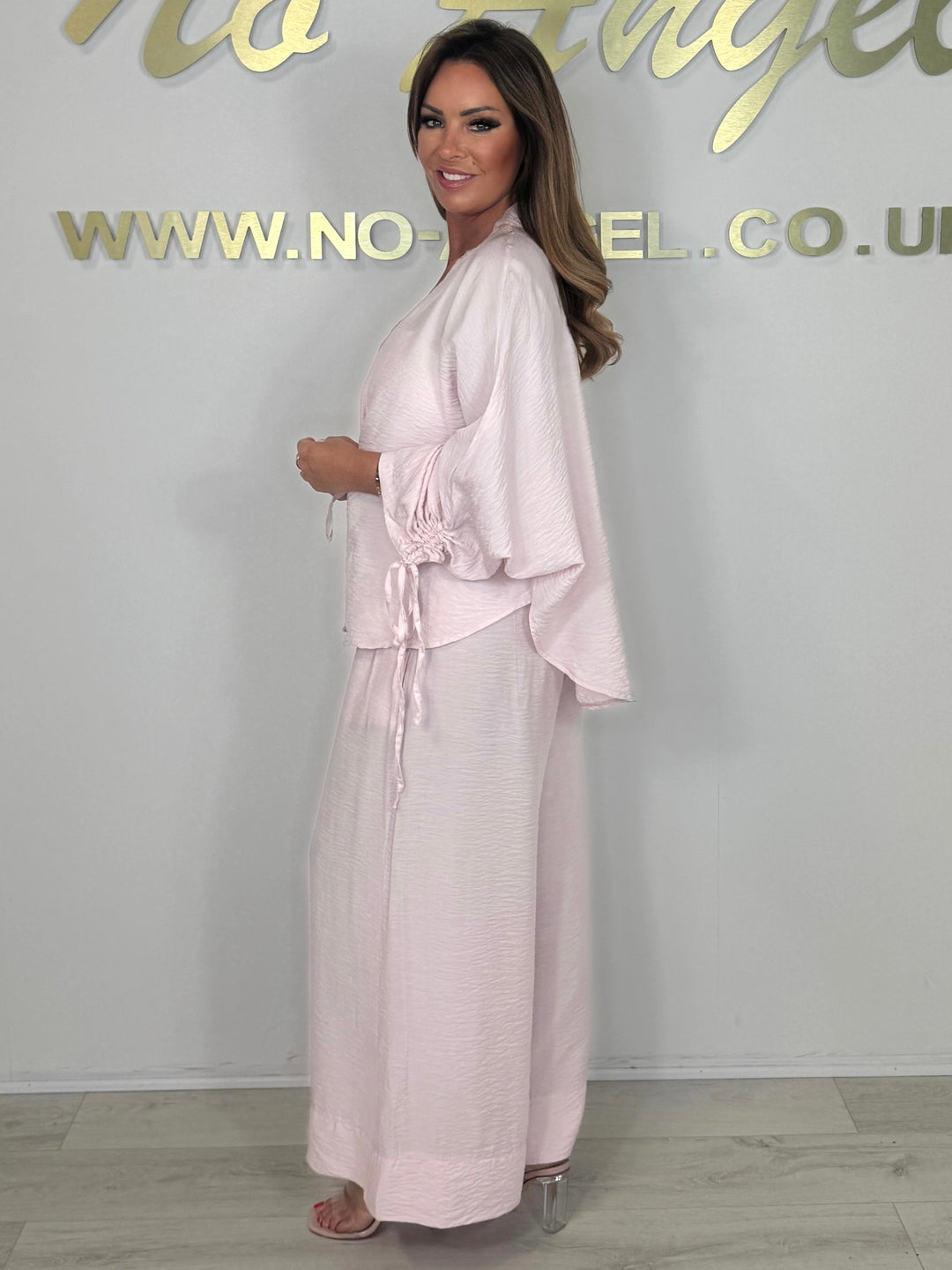 Tie Front Ruched Arm Trouser Co-Ord (2 Colours)