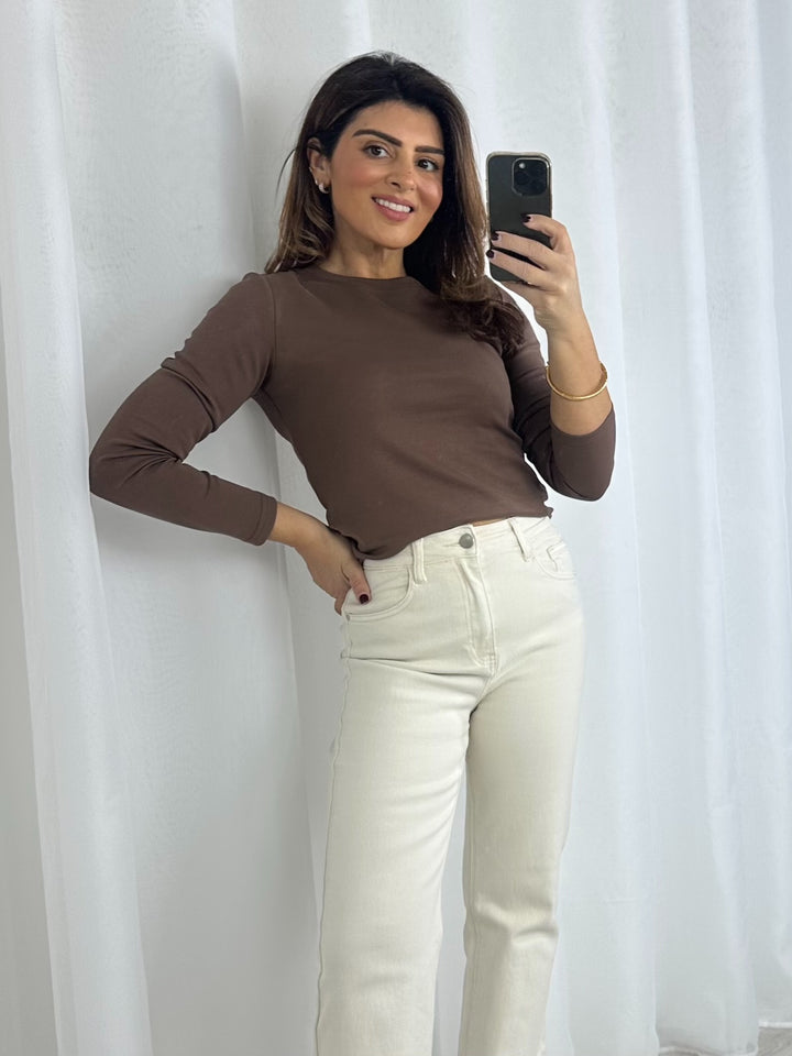 Denim Straight Leg Raw Hem Jeans (3 Colours)