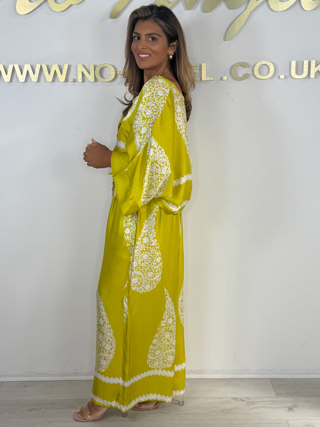 Paisley V-Neck Button Up Cardigan & Floaty Trouser Co-ord (4 Colours)