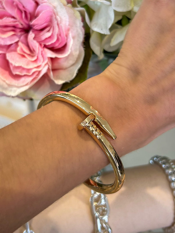 Plain Screw Cuff Bangle