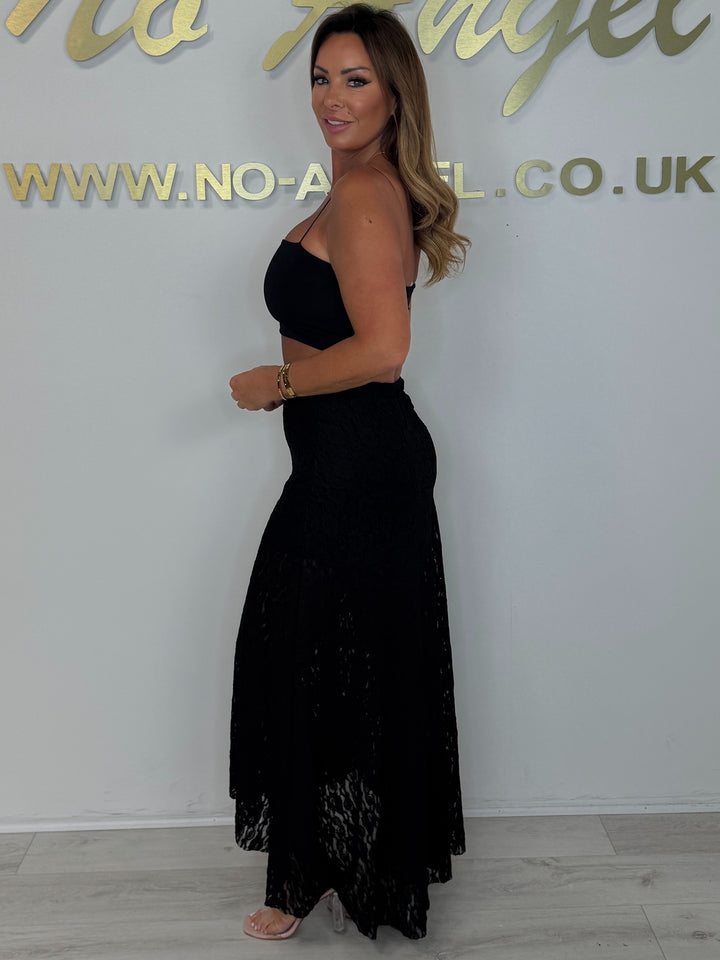 Lace Floaty Maxi Skirt (4 Colours)