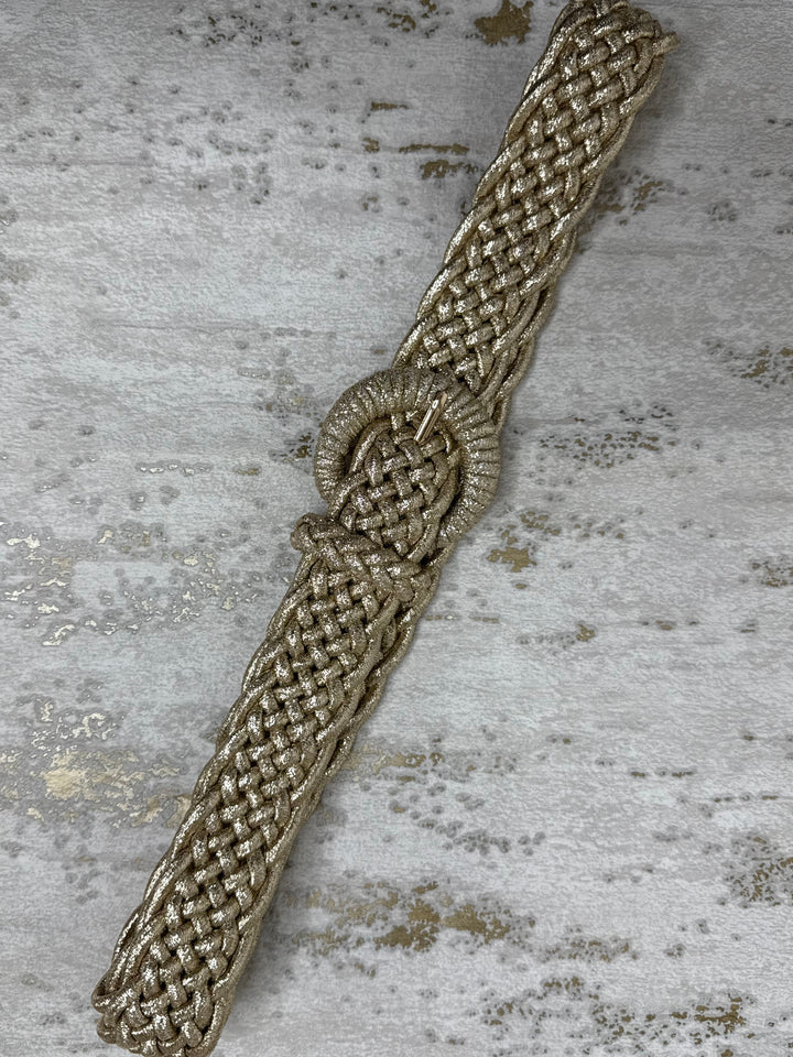 Plaited Round Buckle Belt (2 Colours)