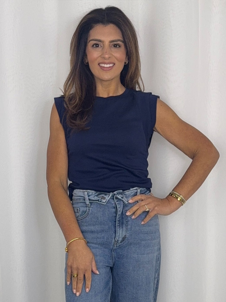 Cap Sleeve Round Neck Basic Top (3 Colours)