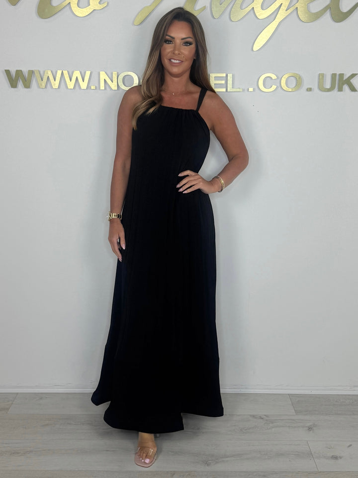 Spaghetti Strap Pleated Maxi Dress (5 Colours)