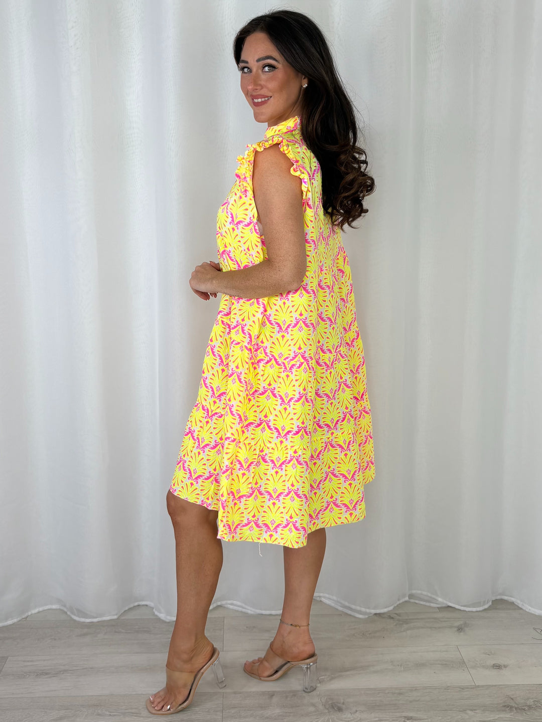 Aztec Print Cap Sleeve Smock Dress (8 Colours)