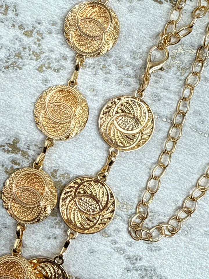 Gold Disk Chain Belt