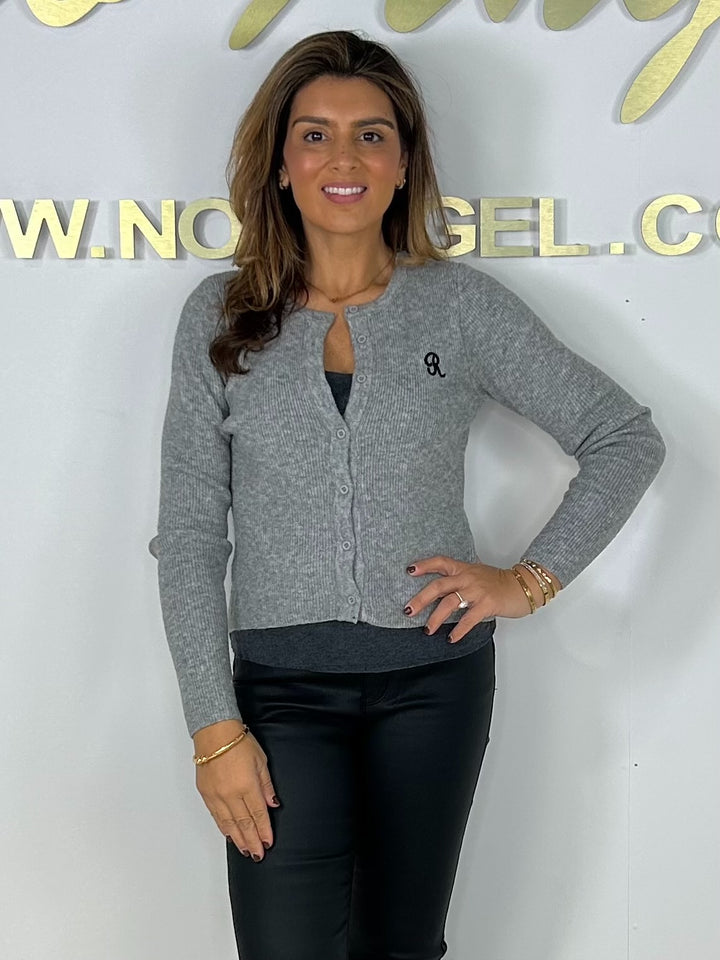 Ribbed Button Up Cardigan With Underlay (4 Colours)