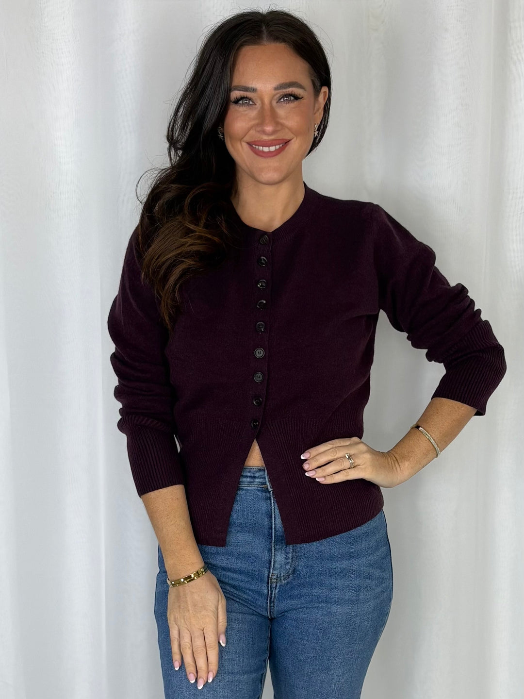 Tortoiseshell Button Knit Cardigan (5 Colours)