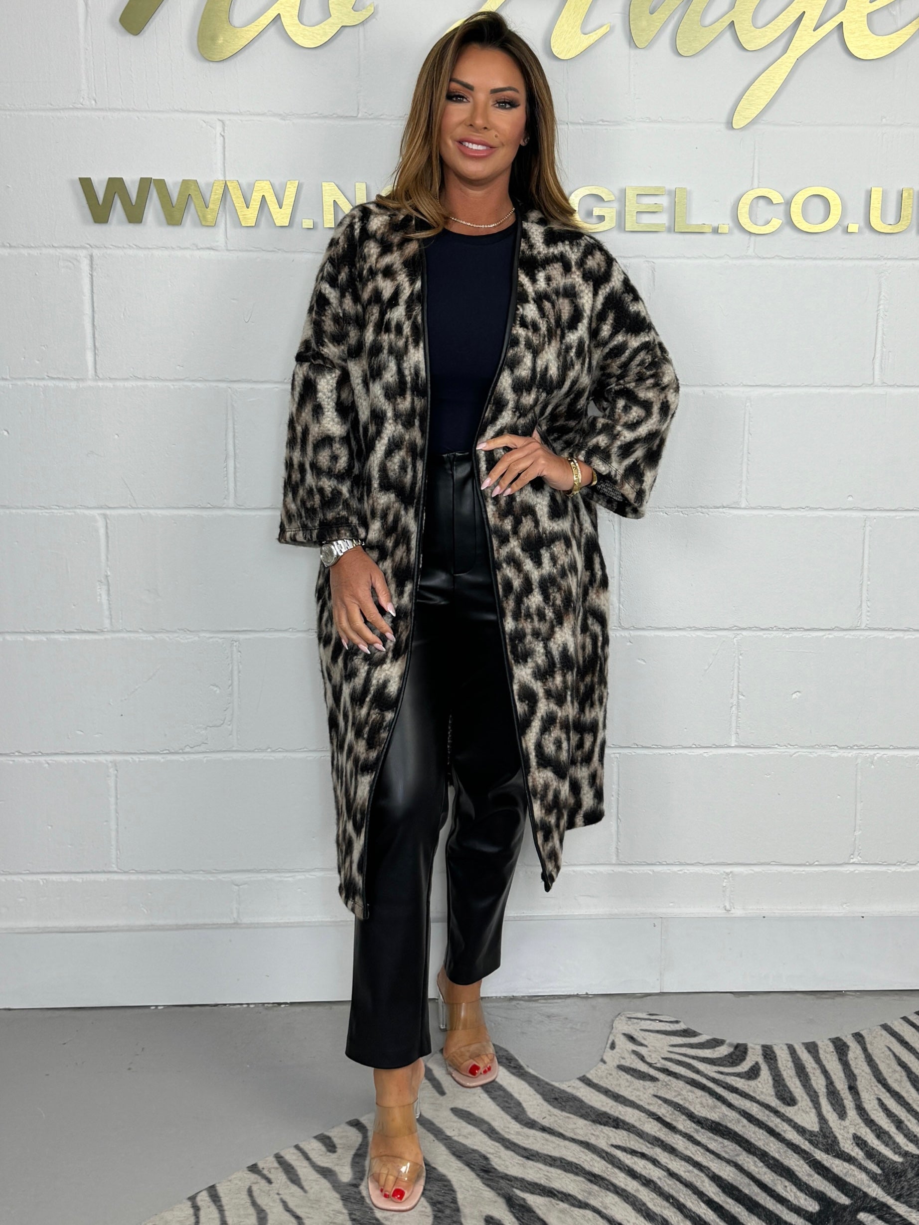 Lightweight leopard print coat hot sale
