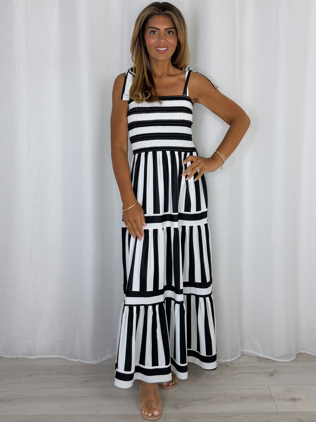 Striped Smocked Dress (3 Colours)