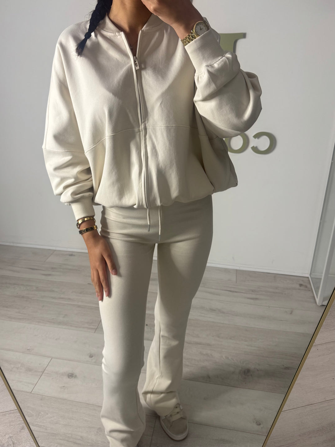 Bomber Jacket Flared Leg Tracksuit (3 Colours)