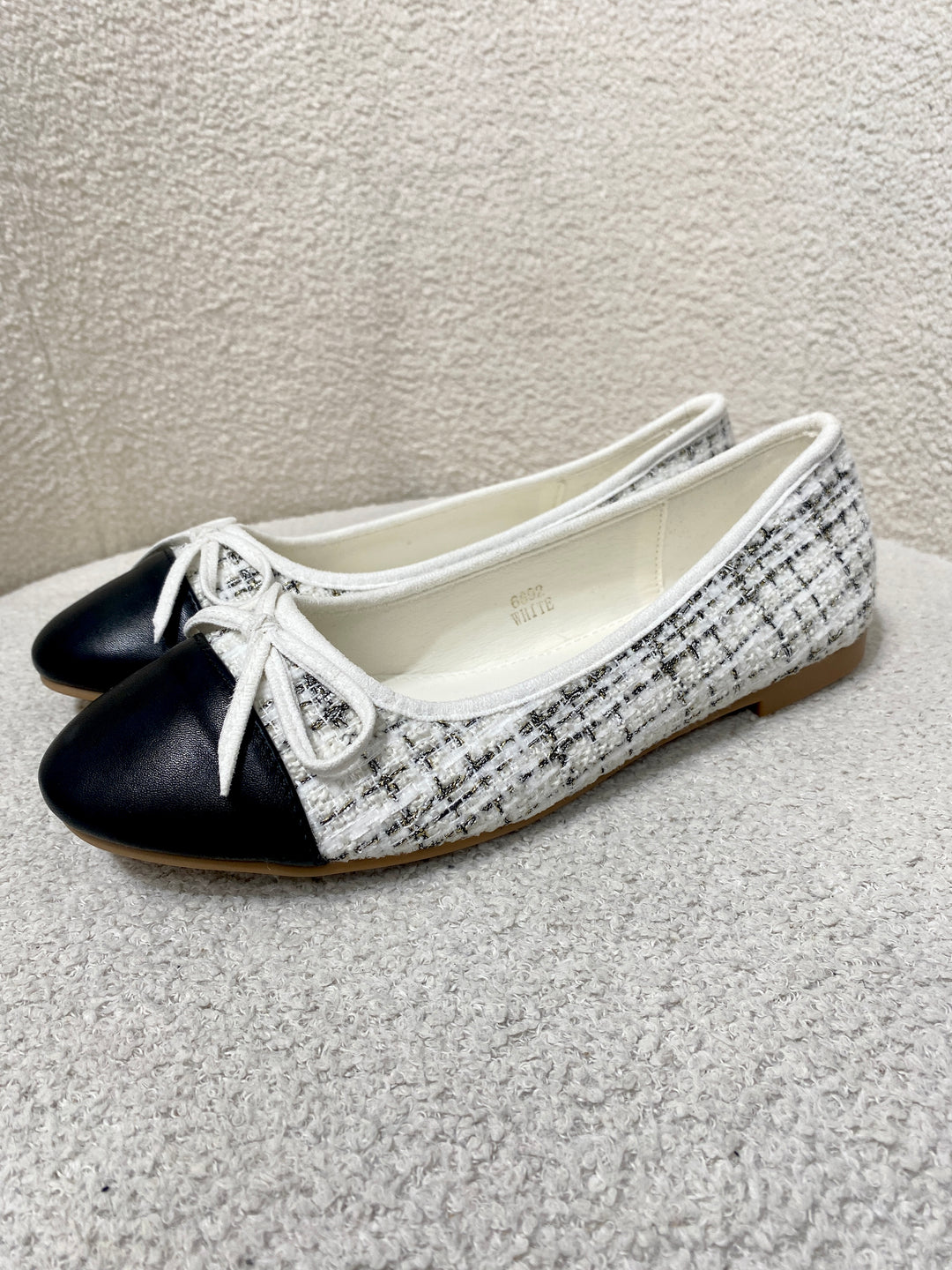 Tweed Pumps With Bow Detail (3 Colours)