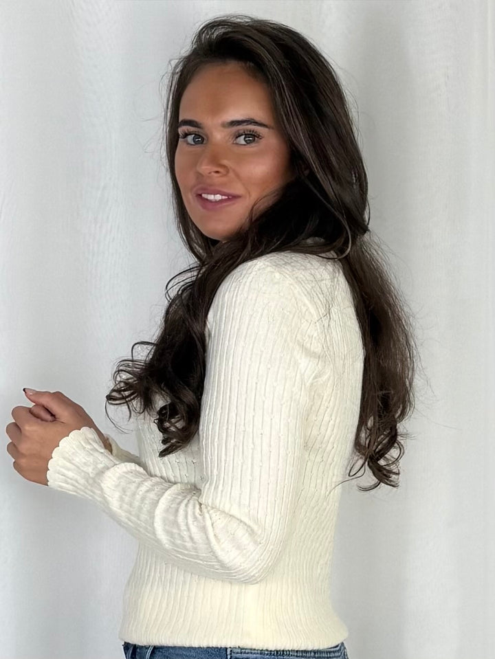 Ribbed Knit Button Detail Long Sleeve Top (6 Colours)