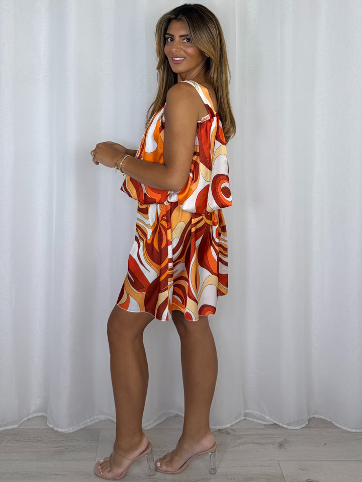 Balloon Style Swirl Pattern Shorts Co-Ord (2 Colours)