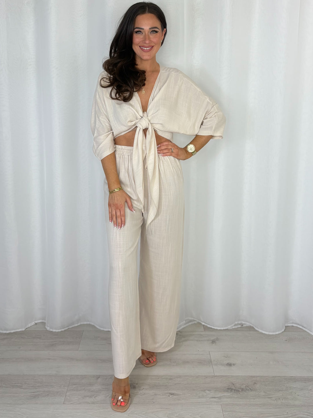 Tie Up Top & Trouser Co-ord (5 Colours)